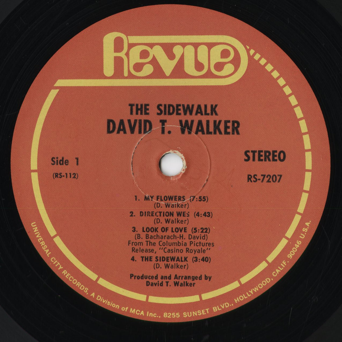 David T. Walker - The Sidewalk (RS 7207) 1968 US Revue｜中古LP