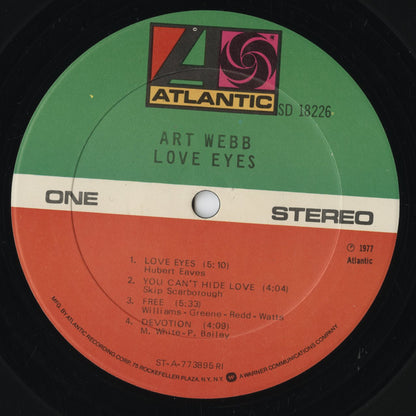 Art Webb - Love Eyes (SD 18226) LP 1977 US Atlantic｜中古LP