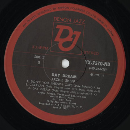 Archie Shepp - Day Dream (YX-7570-ND) Denon Jazz
label