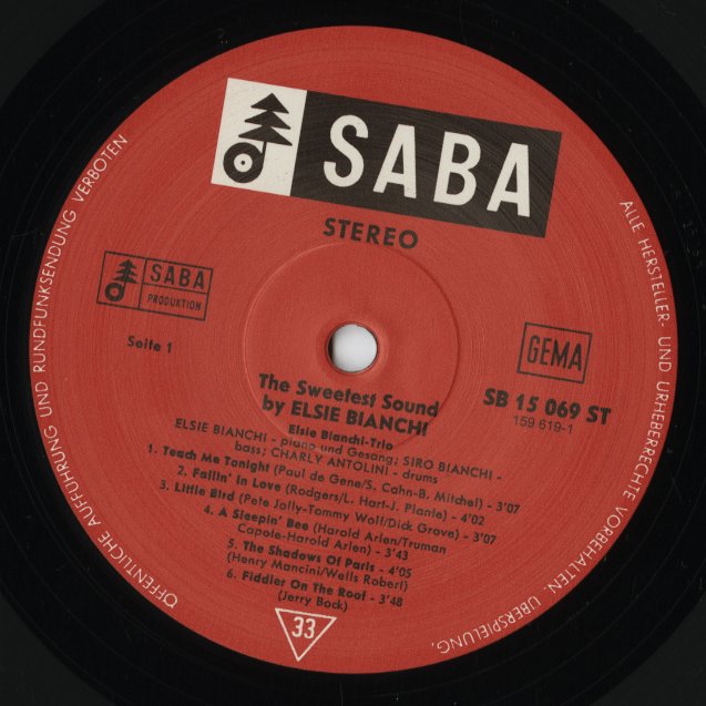 Elsie Bianchi / エルシー・ビアンチ / The Sweetest Sound (180g) (159 619-1)