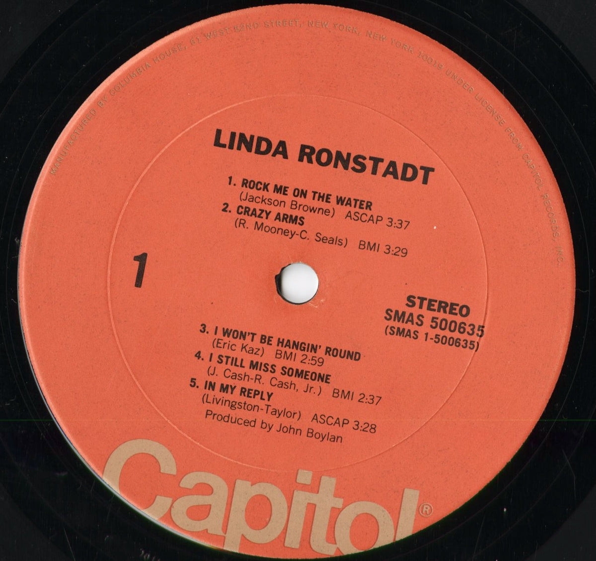 Linda Ronstadt - Linda Ronstadt (SMAS 500635) 1975 US Capitol｜中古LP