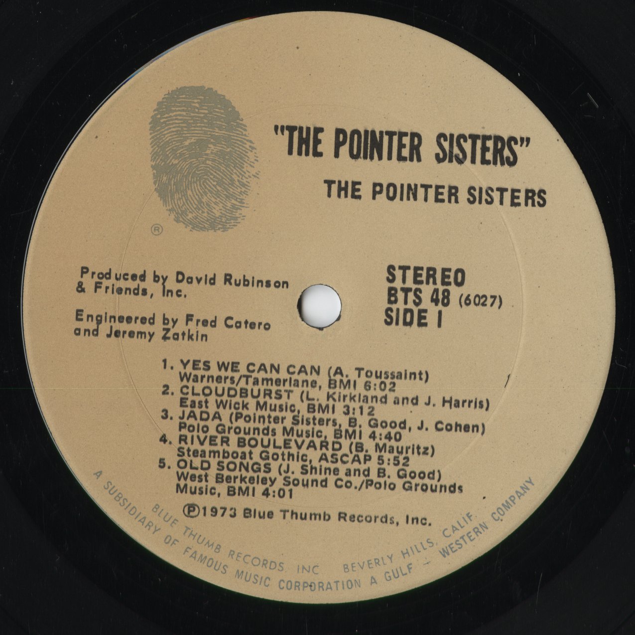 The Pointer Sisters - The Pointer Sisters (BTS 48) 1973 US Blue Thumb｜中古LP