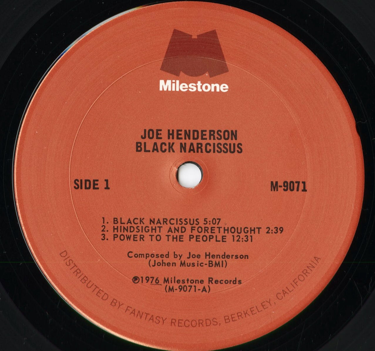 Joe Henderson - Black Narcissus (M-9071) 1976 US Milestone｜中古LP