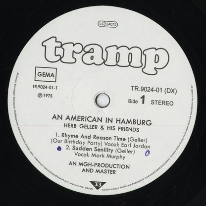 Herb Geller - An American In Hamburg - The View From Here (TRLP 9024) 2013 GER Tramp Records｜中古LP