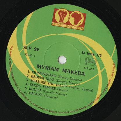 Myriam Makeba / ミリアム・マケバ / Appel A L'Afrique  (SLP 22)