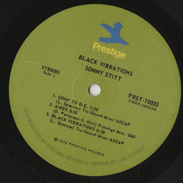Sonny Stitt / ソニー・スティット / Black Vibration (PRST 10032)
