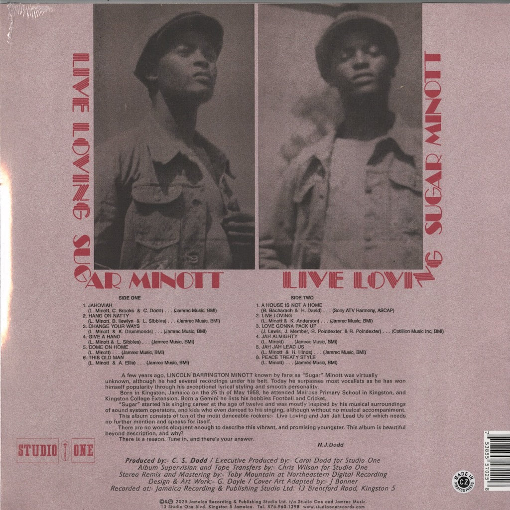Sugar Minott / シュガー・マイノット / Live Loving (CLD-LP 7025