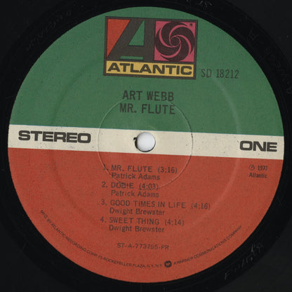 Art Webb - Mr. Flute (SD 18212) LP 1977 US Atlantic｜中古LP
