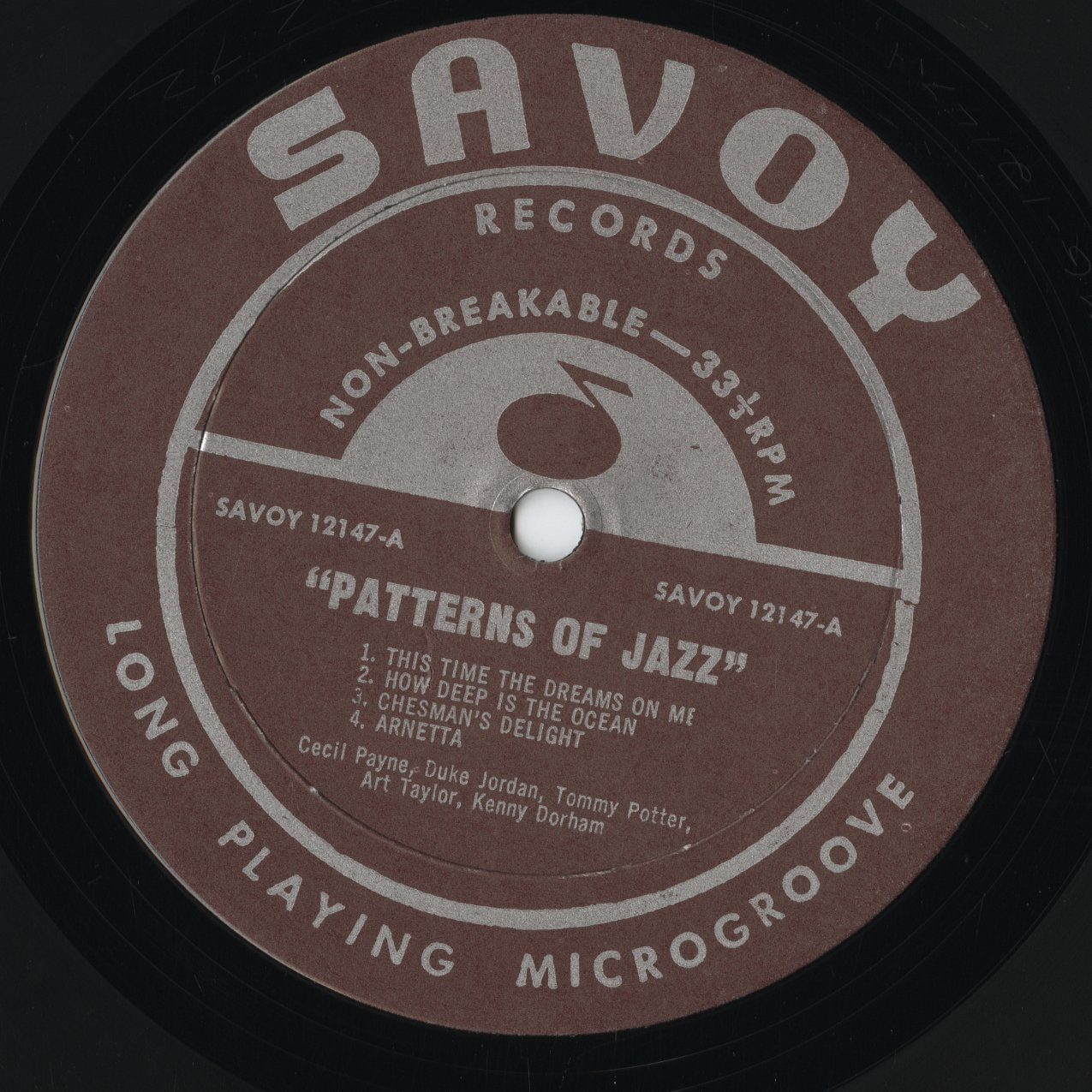 Cecil Payne - Patterns Of Jazz (MG 12147) LP 1970's US Savoy｜中古LP