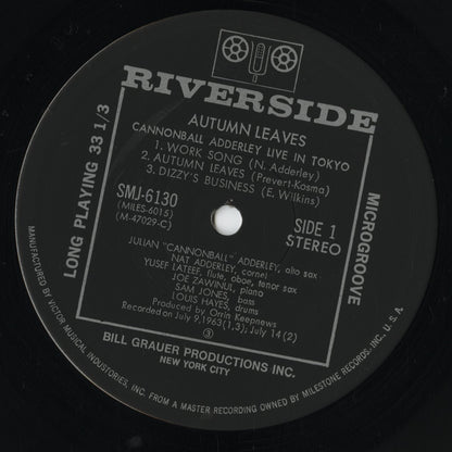 Cannonball Adderley - Autumn Leaves (SMJ-6130) 1976 JPN Riverside Records｜中古LP
