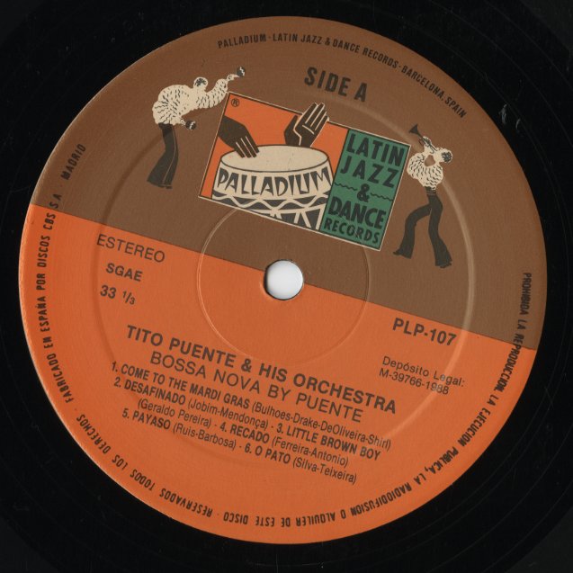 Tito Puente - Bossa Nova By Puente (PLP-107) LP 1988 SPA Palladium Latin Jazz & Dance Records｜中古LP