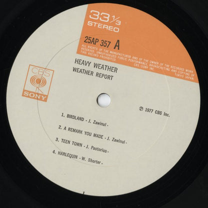 Weather Report - Heavy Weather (25AP357) LP 1977 JPN CBS Sony｜中古LP