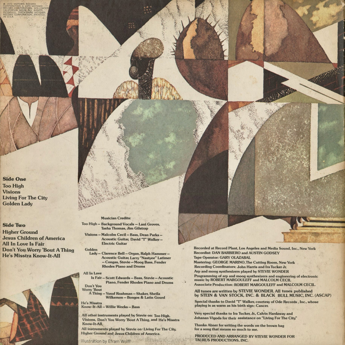Stevie Wonder - Innervisions (T 326L) 1973 US Tamla｜中古LP
