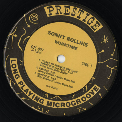 Sonny Rollins - Worktime (OJC-007) 1982 US Prestige / OJC｜中古LP