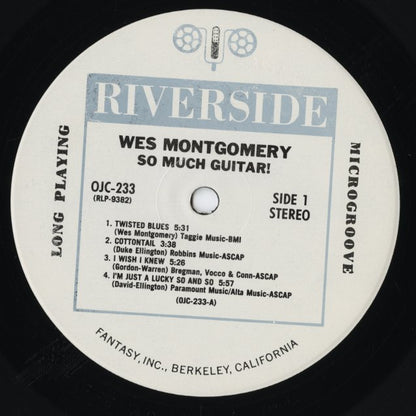 Wes Montgomery / ウェス・モンゴメリー / So Much Guitar! (OJC 9382)