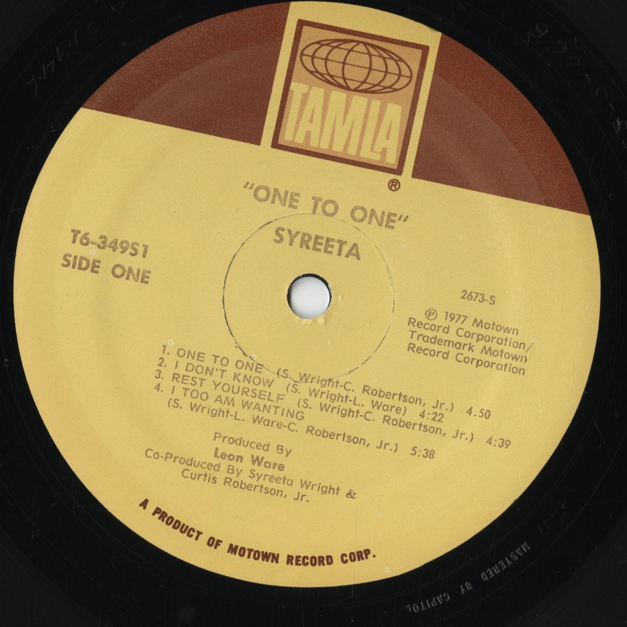 Syreeta - One To One (T6-349S1) 1977 US Tamla｜中古LP