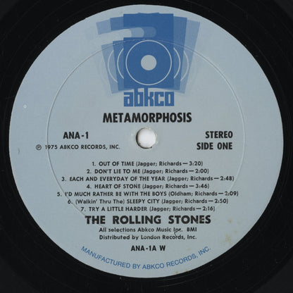 The Rolling Stones - Metamorphosis (ANA1) LP 1975 US ABKCO Records｜中古LP