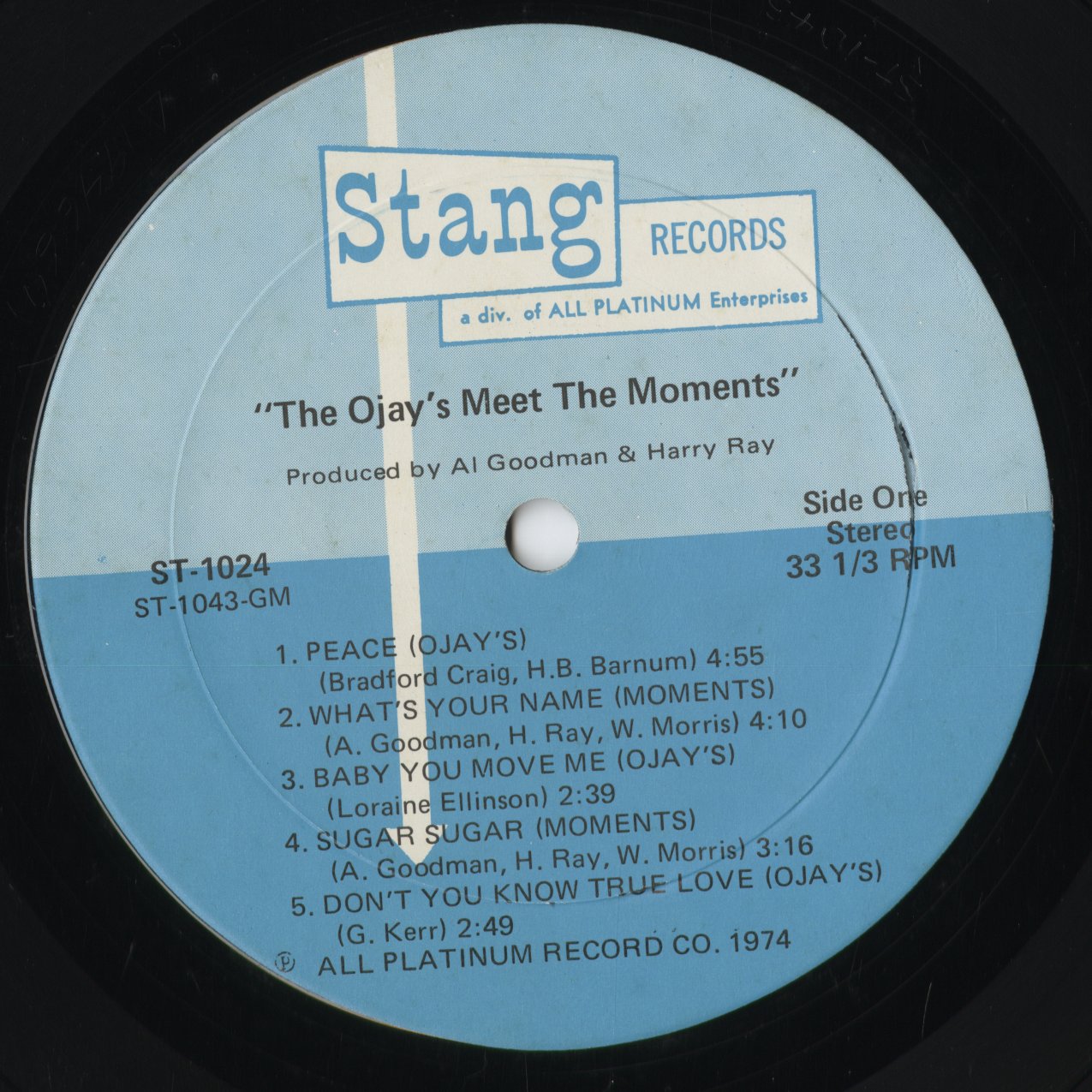 The O'Jays / The Moments - O'Jays Meet The Moments (ST1024) 1974 US Stang｜中古LP