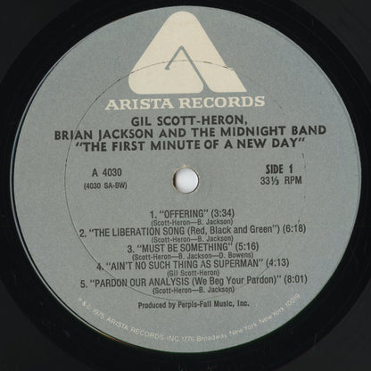 Gil Scott Heron / Brian Jackson - The First Minute Of A New Day (A4030) 1975 US Arista｜中古LP