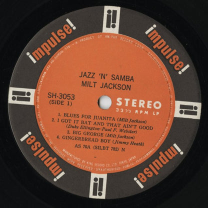 Milt Jackson / ミルト・ジャクソン / Jazz 'N' Samba (SH 3053)