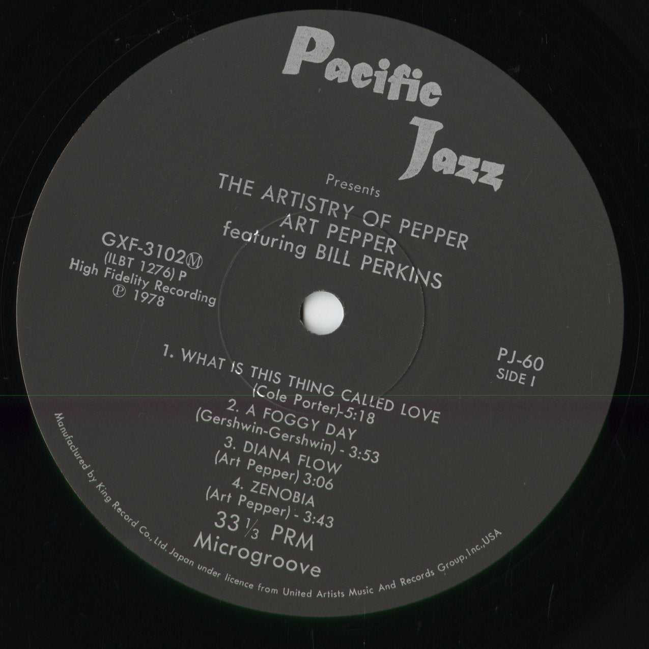 Art Pepper - The Artistry Of Pepper (GXF-3102(M)) 1978 JPN Pacific Jazz｜中古LP