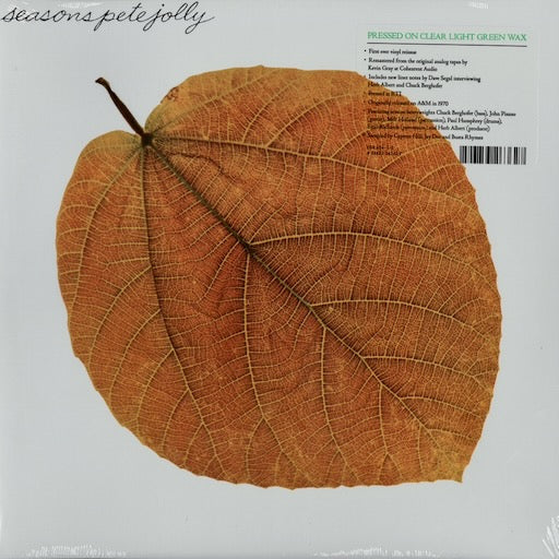 Pete Jolly - Seasons (FDR 636) LP 2024 US Future Days Recordings｜新品LP