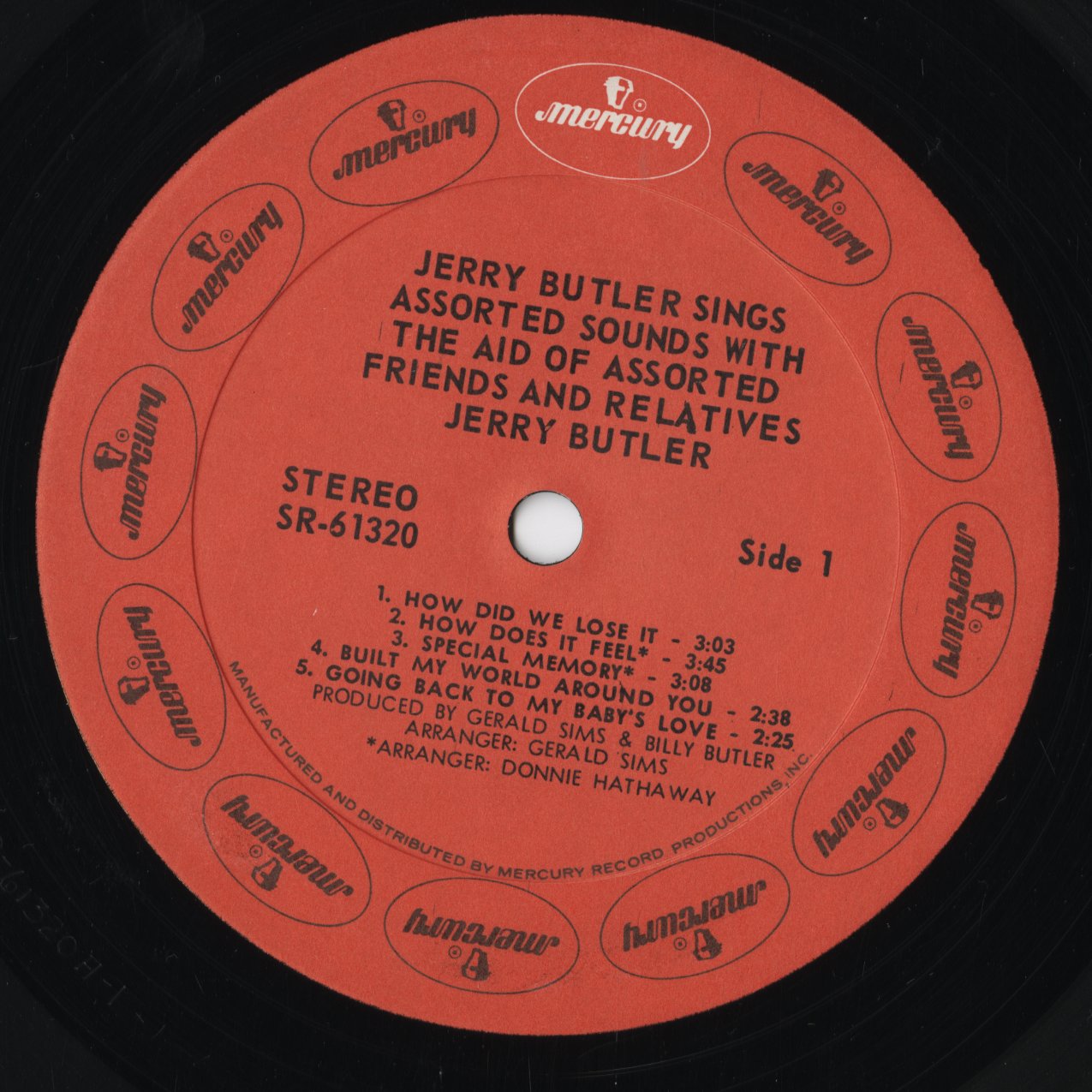 Jerry Butler - Sings Assorted Sounds (SR 61320) 1971 US Mercury｜中古LP
