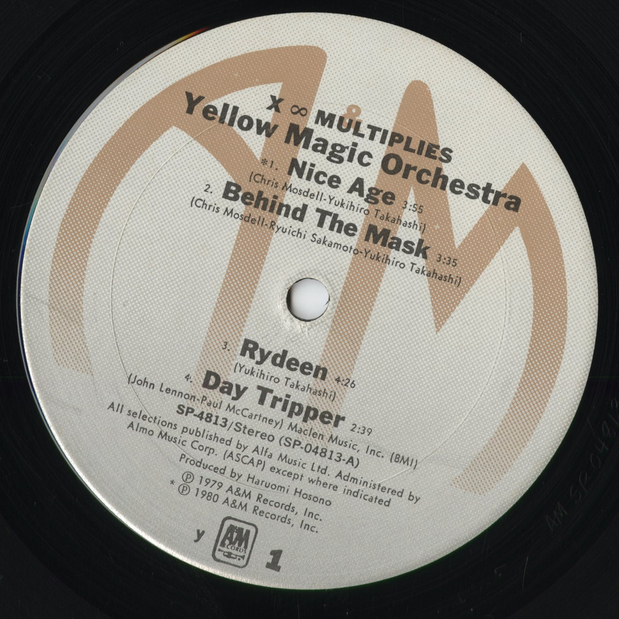 Yellow Magic Orchestra - Multiplies - US Edition (SP4813) 1980 US A&M｜中古LP