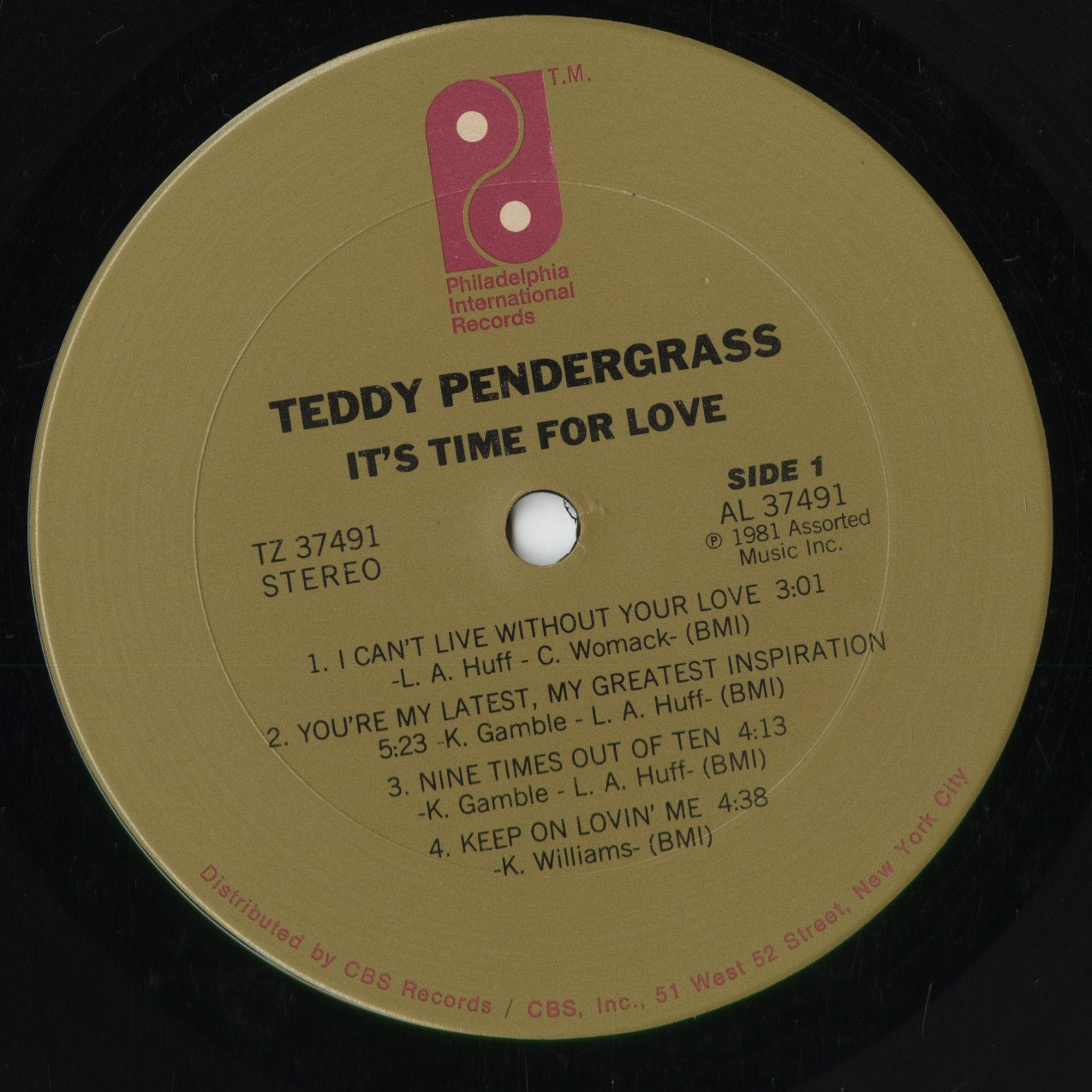 Teddy Pendergrass - It's Time For Love (TZ 37491) 1981 US Philadelphia International｜中古LP