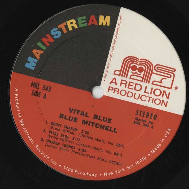 Blue Mitchell / ブルー・ミッチェル / Vital Blue (MRL 343