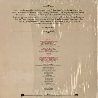Nancy Wilson – This Mother's Daughter (ST-11518) 1976 US Capitol｜中古LP