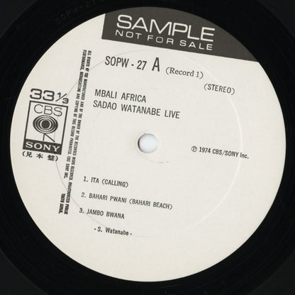 Sadao Watanabe / 渡辺貞夫 / Mbali Africa -2LP (SOPW 27/28) JPN Orig.