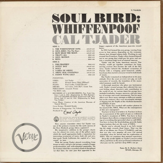 Cal Tjader - Soul Bird: Whiffenpoof (V6-8626) 1965 US Verve｜中古LP