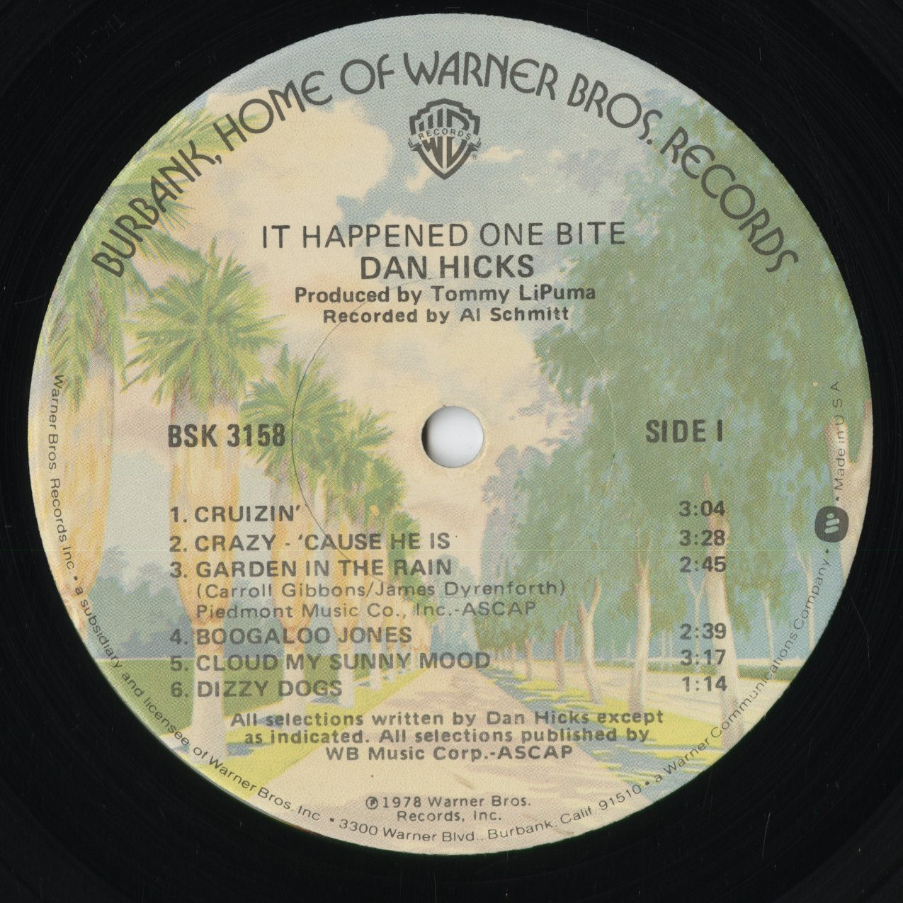 Dan Hicks - It Happened One Bite (BSK 3158) 1978 US Warner Bros｜中古LP