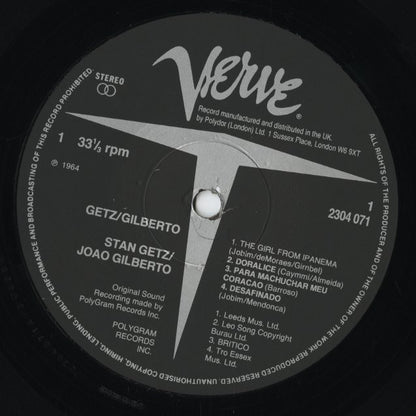 Stan Getz - Joao Gilberto / スタン・ゲッツ　ジョアン・ジルベルト / Getz/Gilberto (2304 071) 1980's UK Reissue