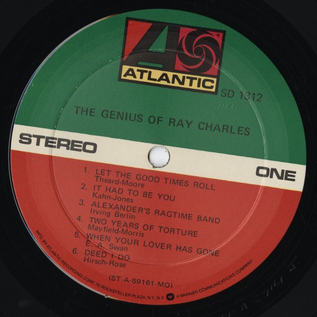 Ray Charles / レイ・チャールズ / The Genius Of Ray Charles (SD 1312) 1974 US Pressing