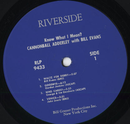 Cannonball Adderley - Know What I Mean? (RLP 9433) 1966 US Riverside｜中古LP