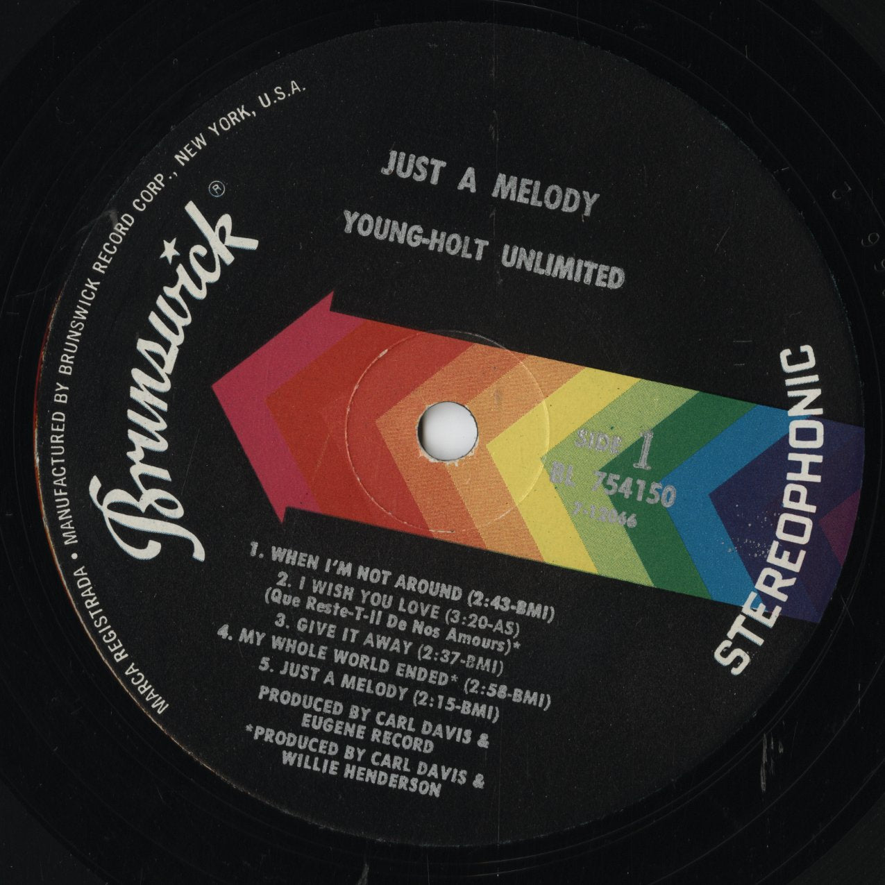 Young Holt Unlimited - Just A Melody (BL 754150) LP 1969 US Brunswick｜中古LP