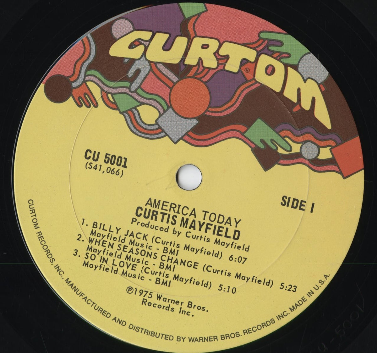 Curtis Mayfield - There's No Place Like America Today (CU 5001) 1975 US Curtom｜中古LP
