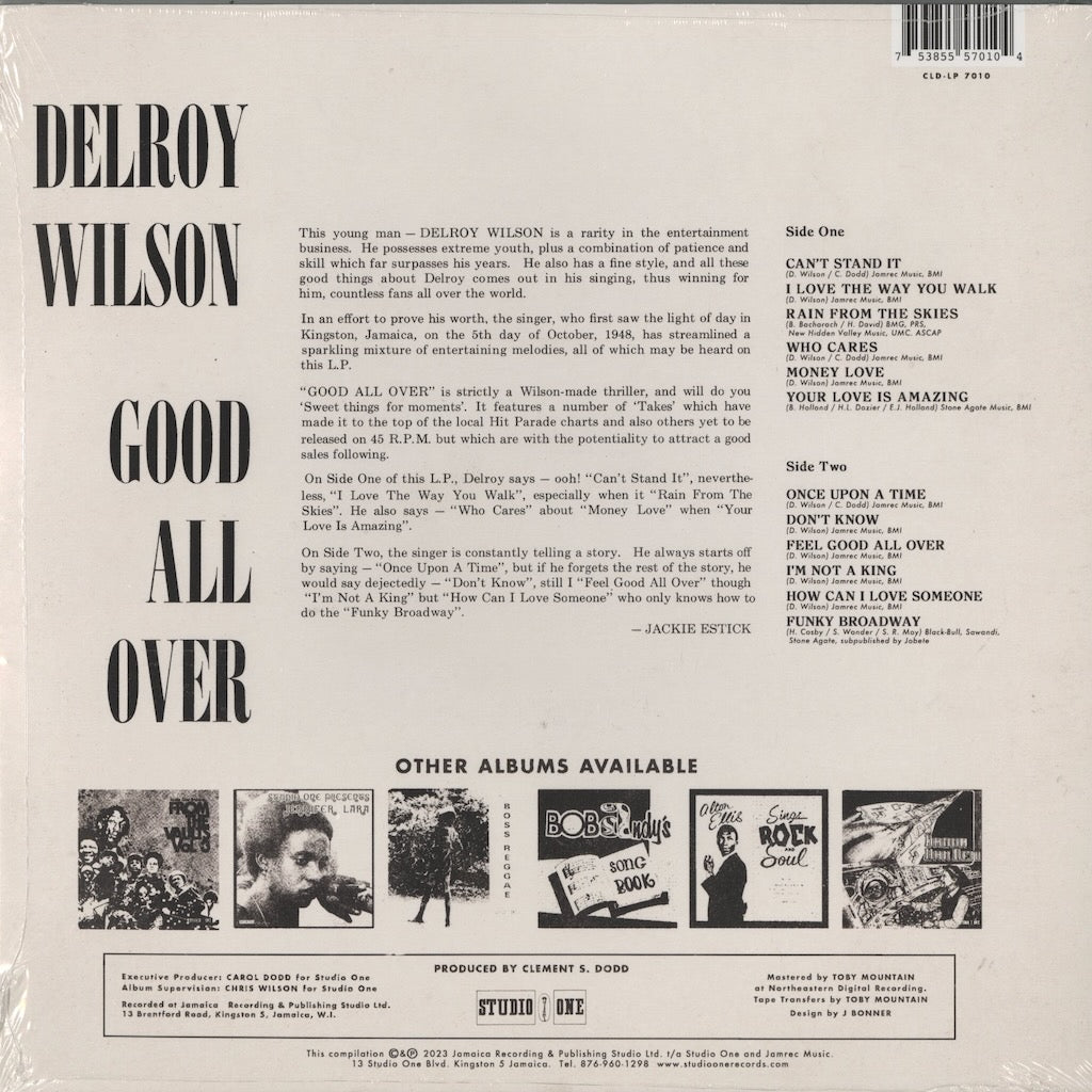 Delroy Wilson / デルロイ・ウィルソン / Good All Over (CLD-LP 7010