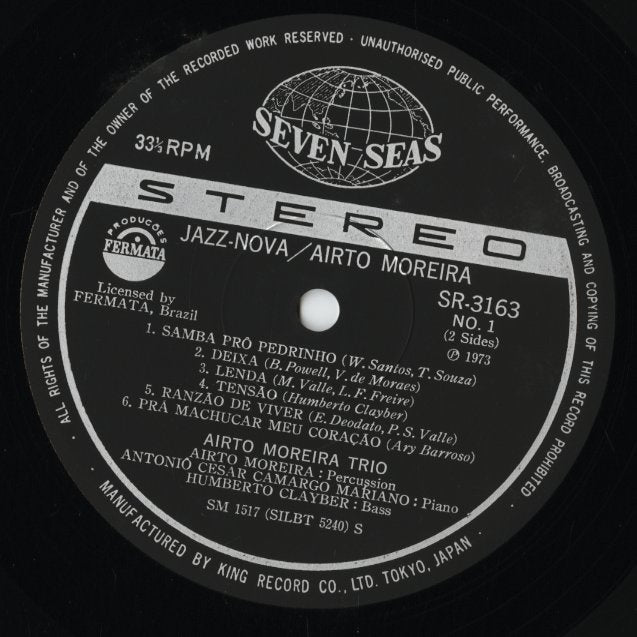 Airto Moreira Trio / アイアート・モレイラ / Jazz-Nova :Airto Moreira (SR 3163)