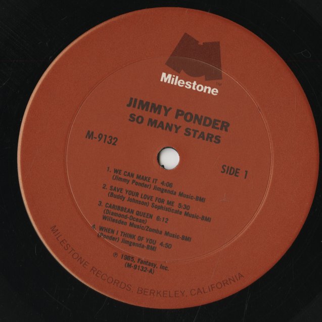 Jimmy Ponder / ジミー・ポンダー / So Many Stars (M-9132)