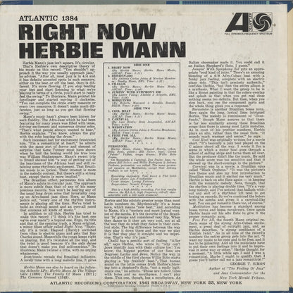 Herbie Mann / ハービー・マン / Right Now (1384)