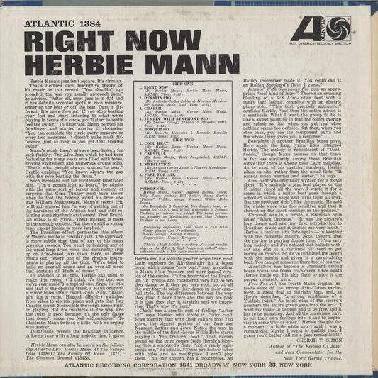 Herbie Mann / ハービー・マン / Right Now (1384)