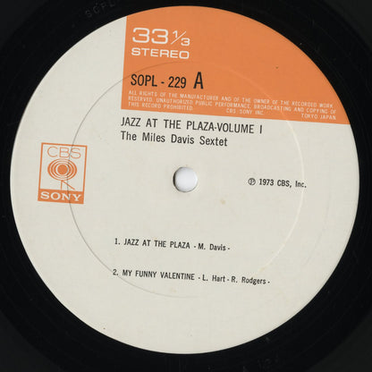 Miles Davis - Jazz At The Plaza Vol.1 (SOPL229) LP 1973 JPN CBS Sony｜中古LP