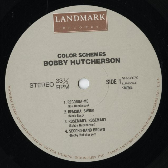 Bobby Hutcherson / ボビー・ハッチャーソン / Color Schemes (VIJ-28070)