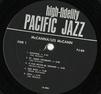Les McCann - McCanna (PJ-84) 1964 US Pacific Jazz｜中古LP