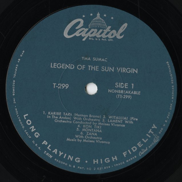 Yma Sumac / イマ・スマック / Legend Of The Sun Virgin (T-299)