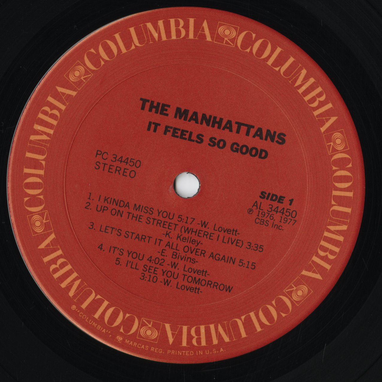 Manhattans - It Feels So Good (PC 34450) 1977 US Columbia｜中古LP