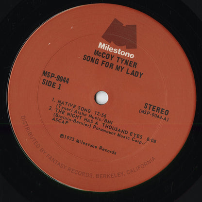 McCoy Tyner - Song For My Lady (MSP 9044) 1973 US Milestone｜中古LP